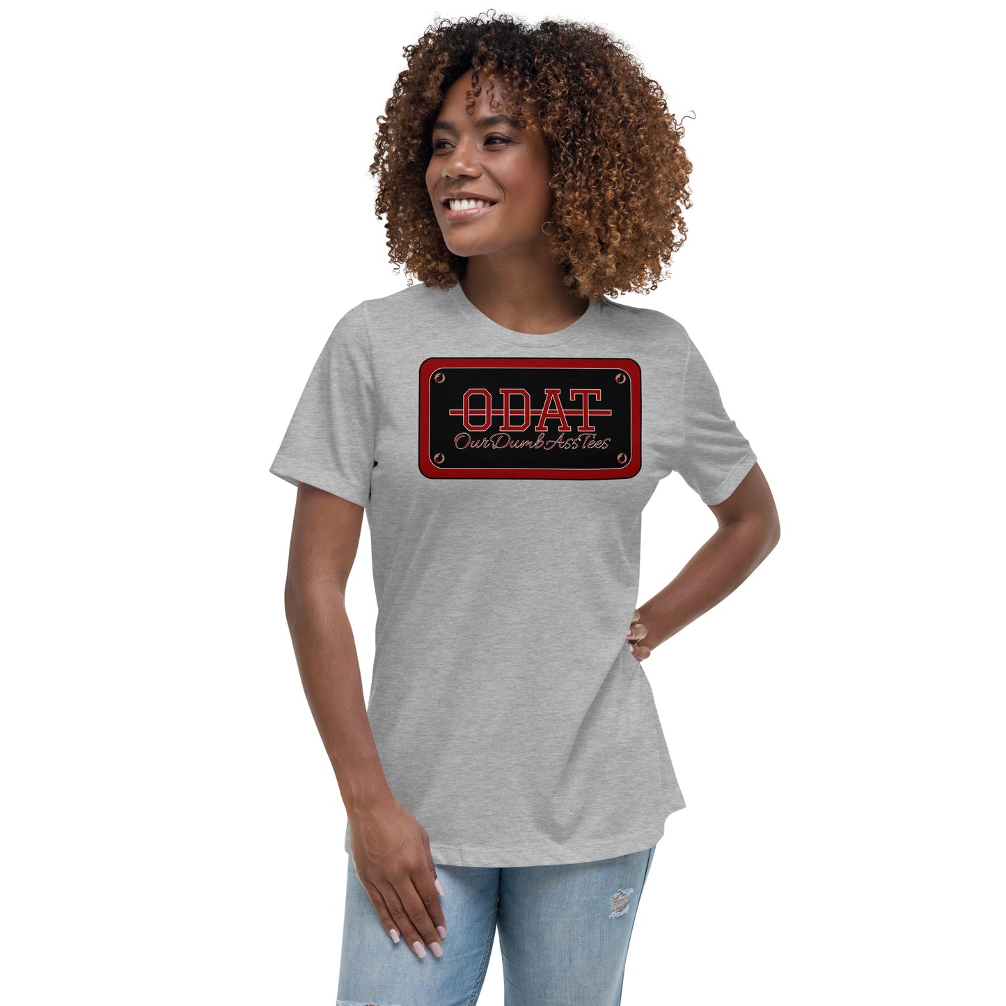 ODAT Chest Plate Logo Women's Relaxed T-Shirt