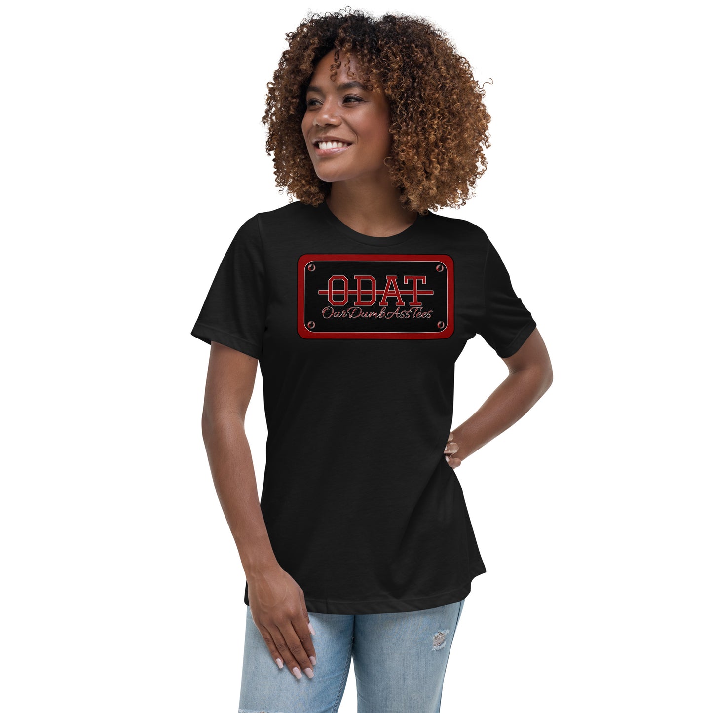 ODAT Chest Plate Logo Women's Relaxed T-Shirt