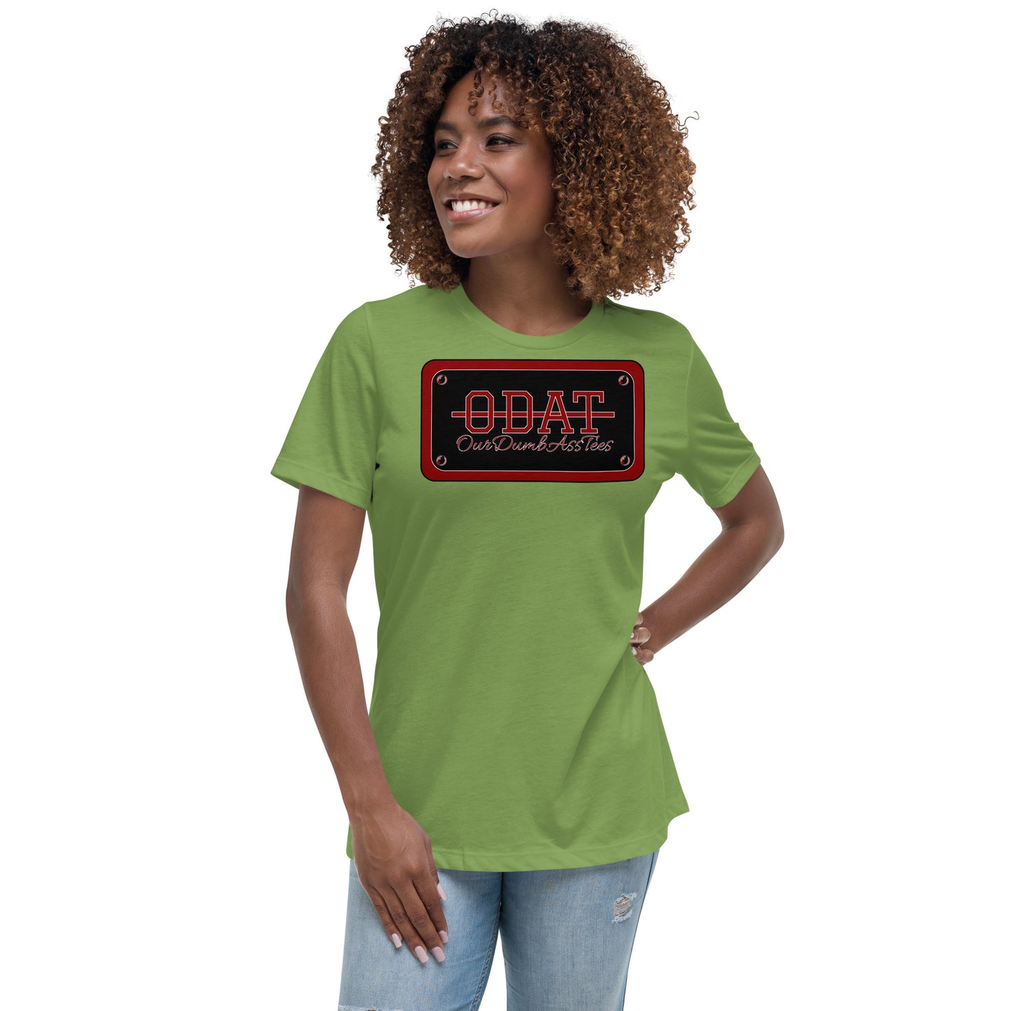 ODAT Chest Plate Logo Women's Relaxed T-Shirt