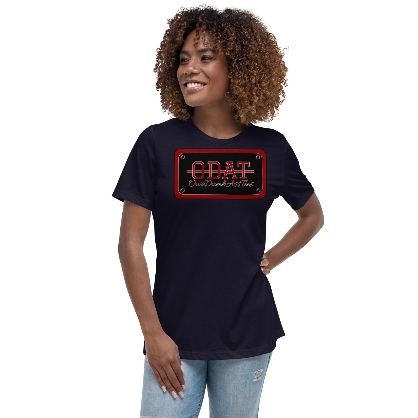 ODAT Chest Plate Logo Women's Relaxed T-Shirt