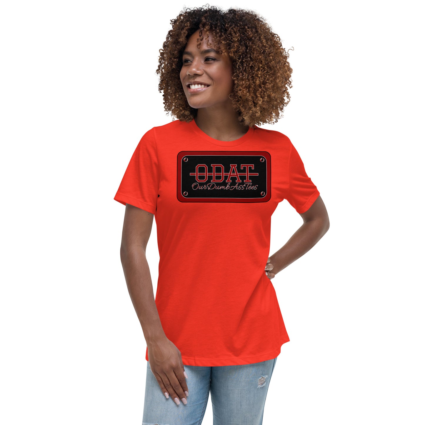 ODAT Chest Plate Logo Women's Relaxed T-Shirt